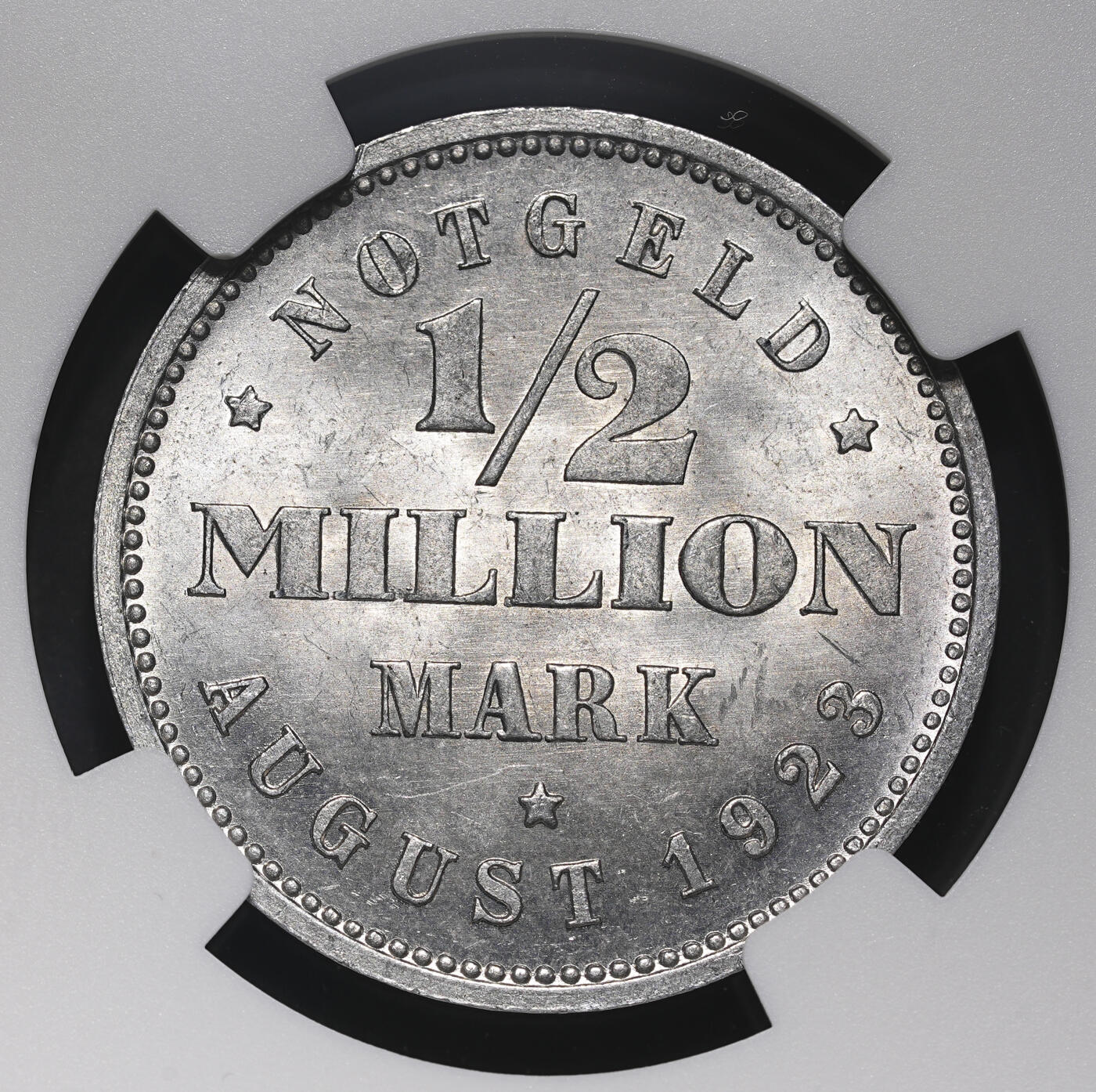 修遠堂世界钱币第三十七期 全场包邮 NGC MS64 1923年德国紧急时期汉堡50万马克
