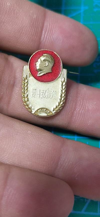 毛主席像章、徽章拍场，都是精品小章 - 异形章章🔥🔥要斗私批修🔥🔥毛主席像章，可佩戴
