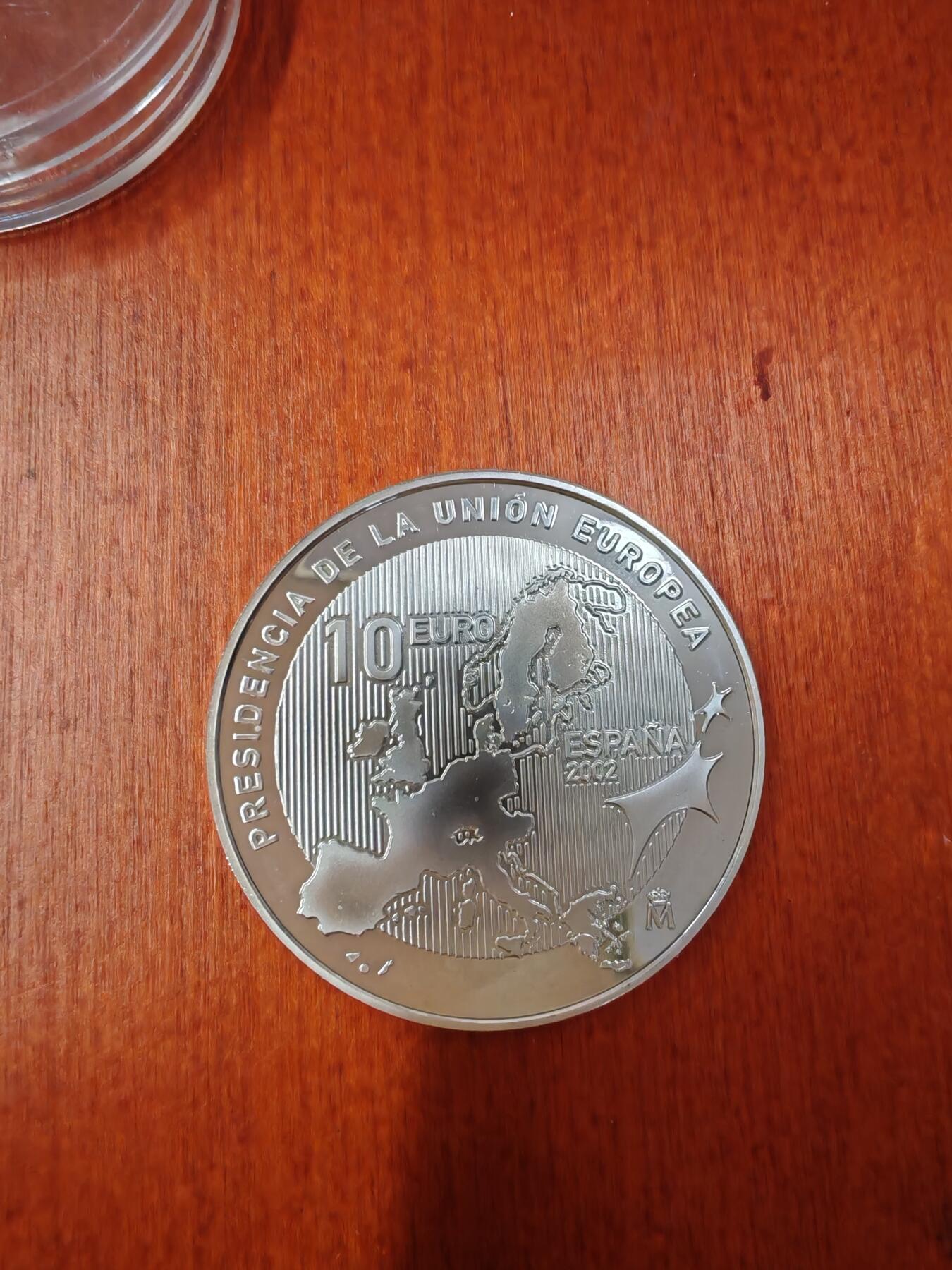 长老汇龙年精选第二十七场拍卖 2002西班牙当选欧盟主席国10欧元银币，2.9万枚
