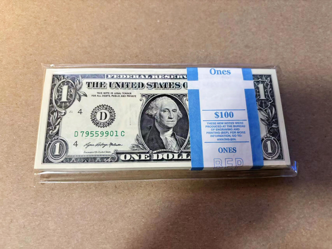 【Blue Auction】✨世界纸币精拍第533期【精】 【整刀】美国 2021年1美金 全新UNC 含狮子号