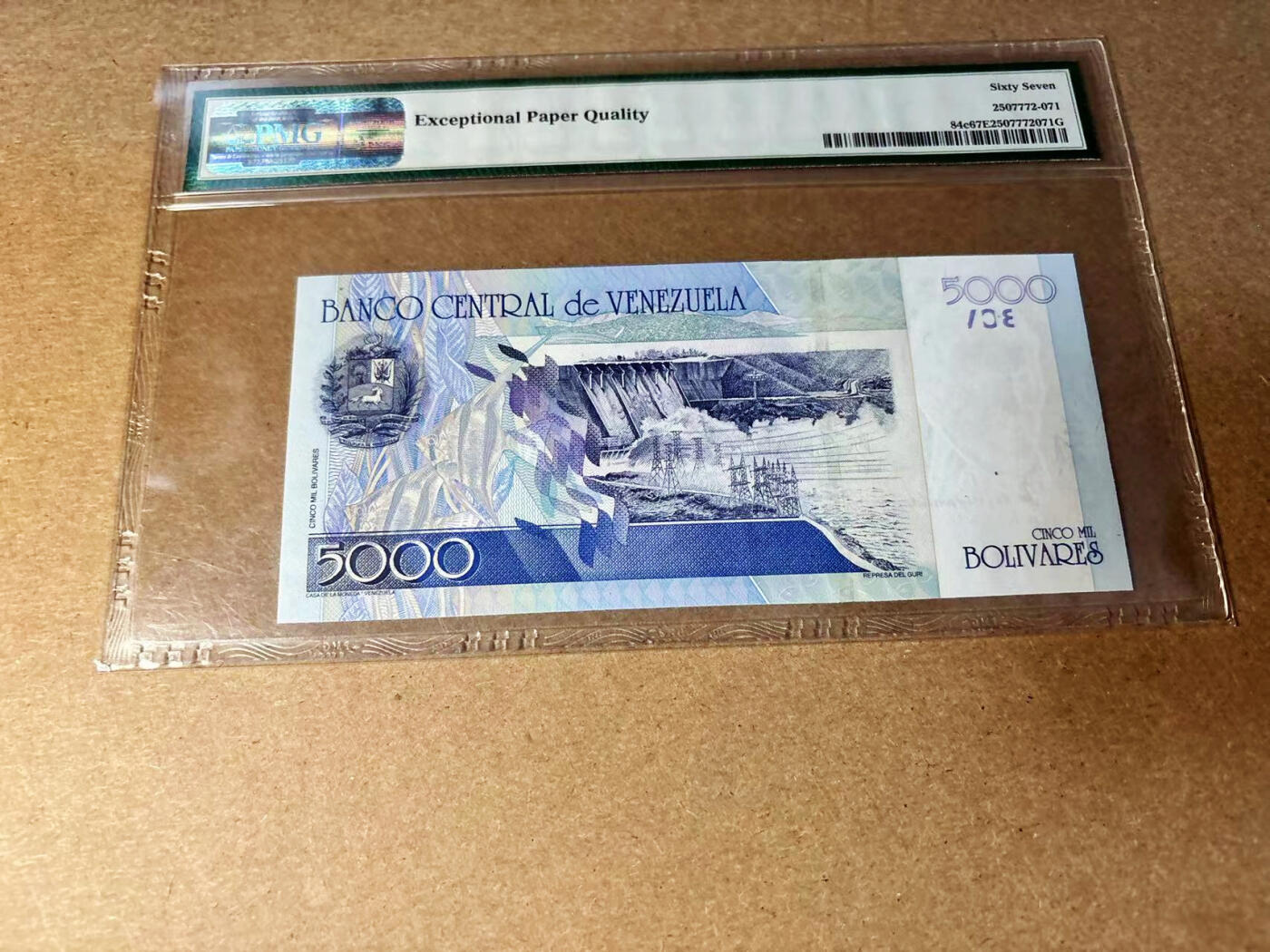 【Blue Auction】✨世界纸币精拍第533期【精】 委内瑞拉 2004年5000玻利维亚诺 PMG67EPQ 高分