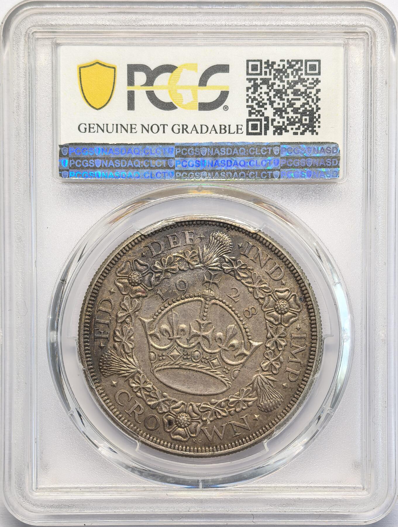 凡希社世界钱币微拍第二百八十二期 1928英国乔五花冠克朗大银PCGS-AUD