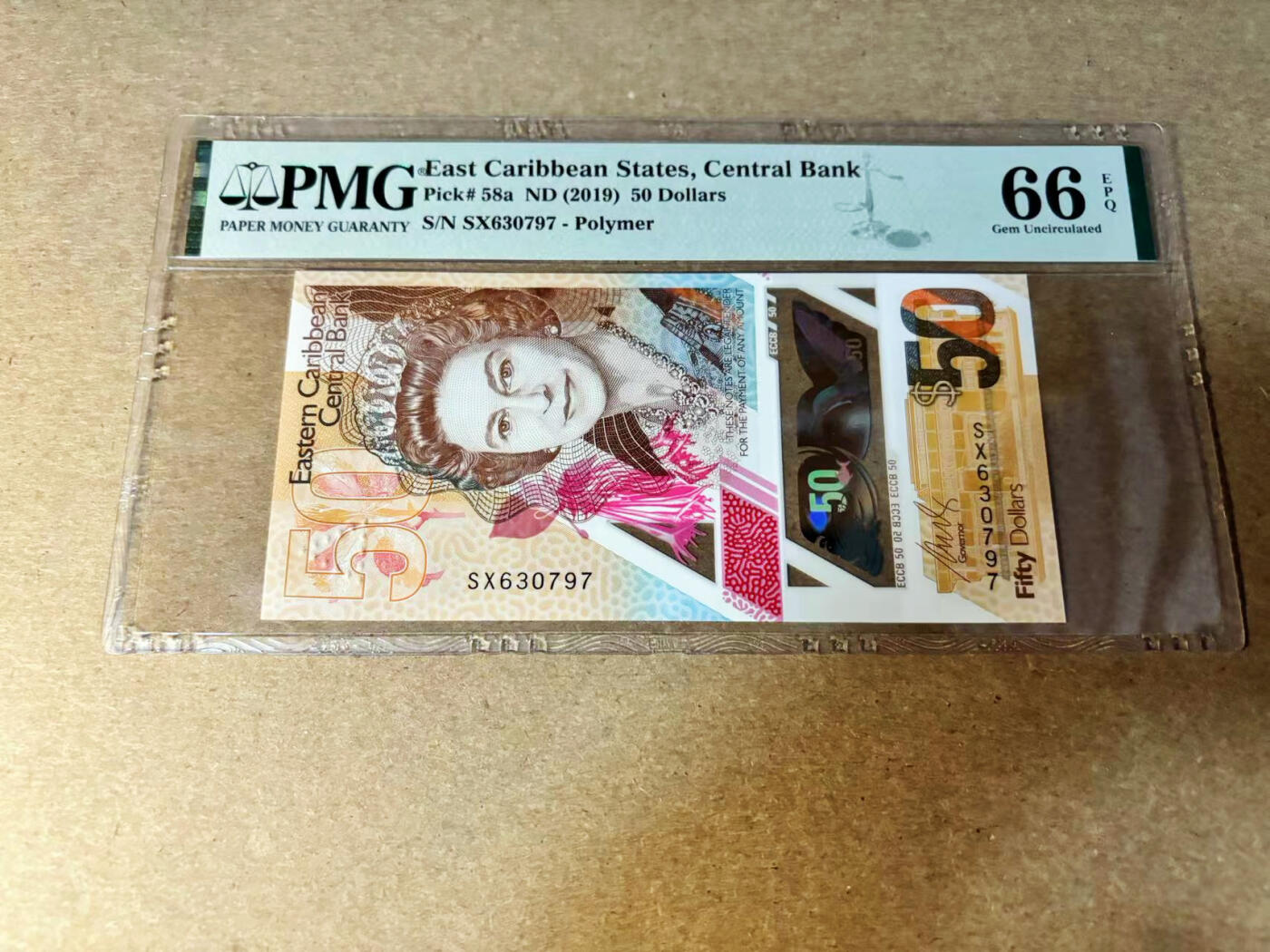 【Blue Auction】✨世界纸币精拍第533期【精】 【sx首发冠】东加勒比 2019年50元 PMG66EPQ 