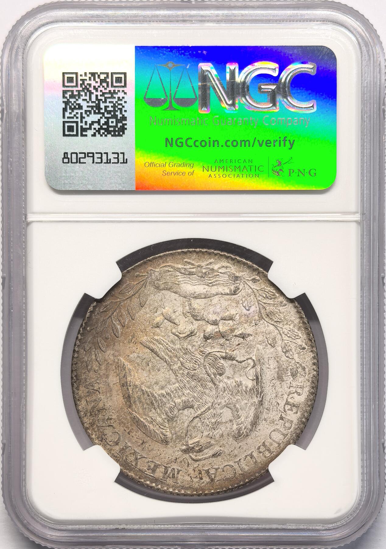 凡希社世界钱币微拍第二百八十二期 1897ZS墨西哥花边鹰洋NGC-MS62