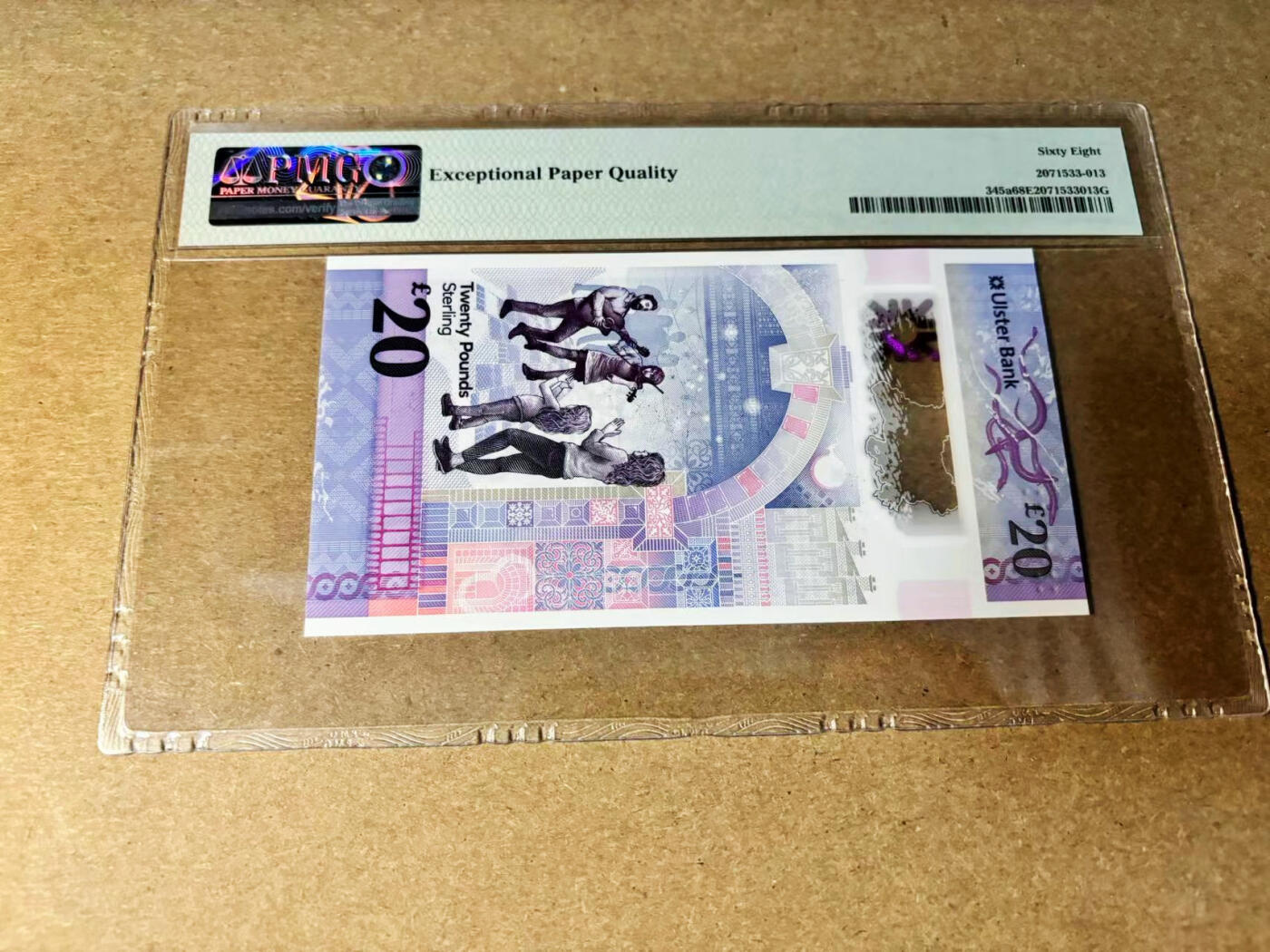 【Blue Auction】✨世界纸币精拍第533期【精】 【倒置号】北爱尔兰 2019年20镑 PMG68EPQ 超高分
