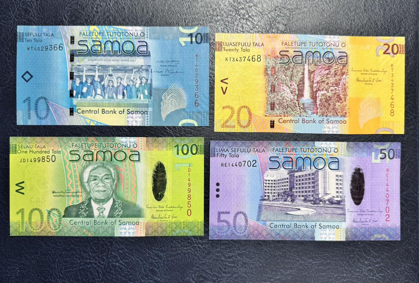 收藏联盟Quantum Auction 第371期拍卖  萨摩亚2012年5-100塔拉和2008年10塔拉1997年2塔拉  品相全新UNC