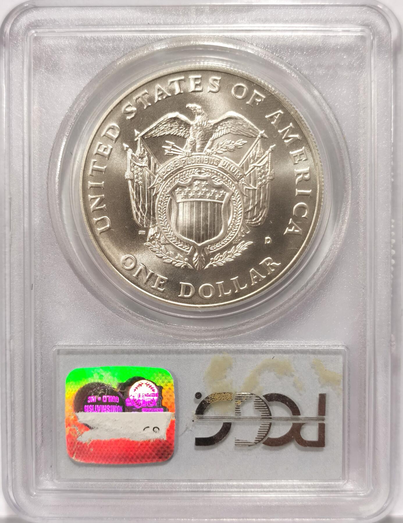 博洋堂“长夏未央”8月精品专场暨第089期（全场包邮） 1994年美国国会大厦二百周年纪念1美元银币PCGS-MS69，币面清爽干净又漂亮，状态极佳，PC经典老白盒严评无官网图