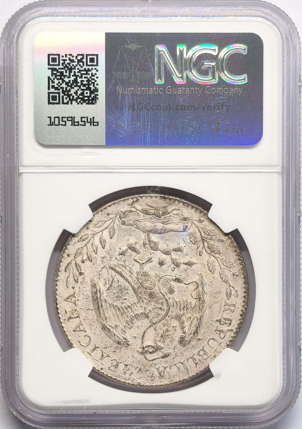 凡希社世界钱币微拍第二百八十二期 1897ZS墨西哥花边鹰洋NGC-MS61