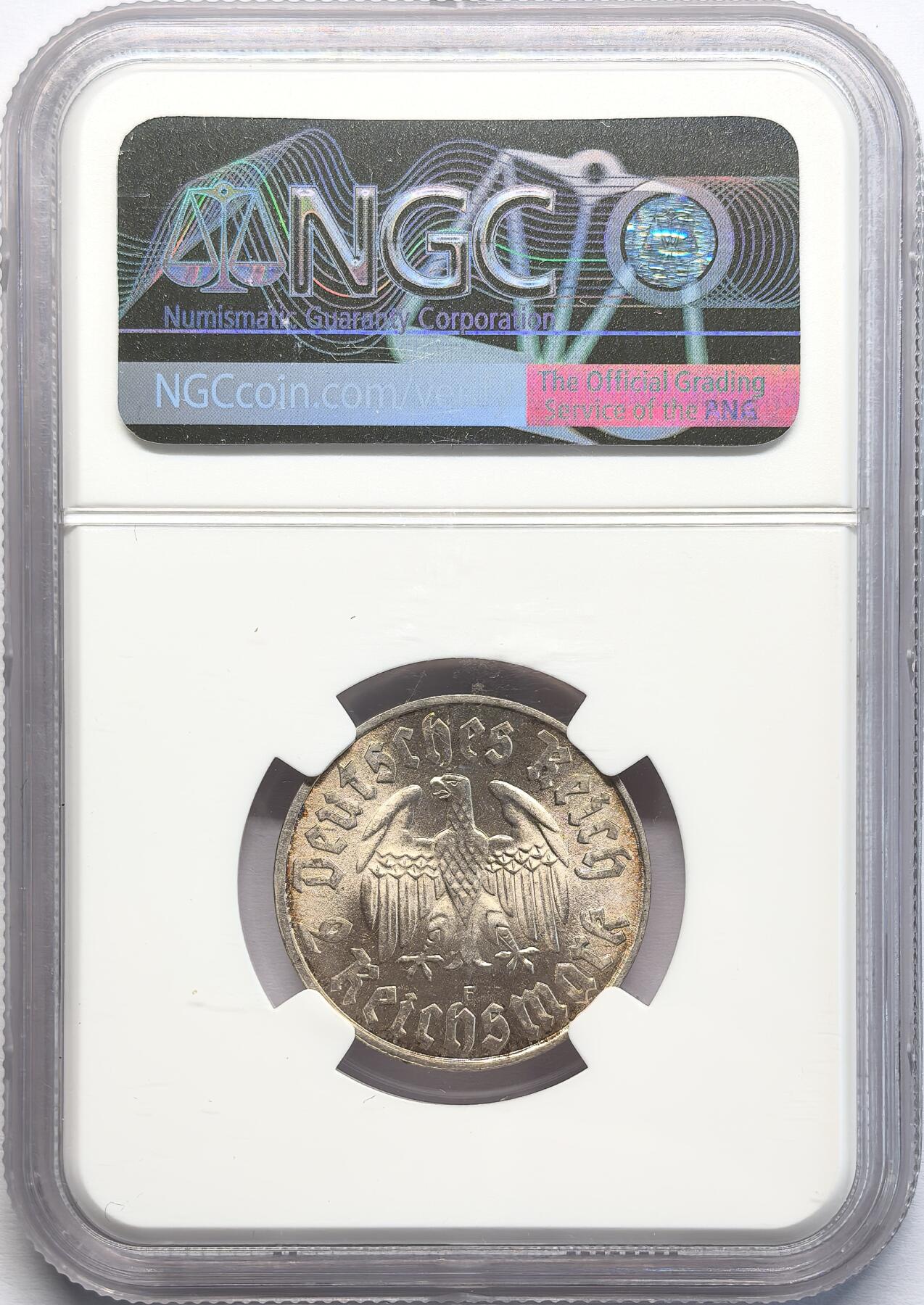 凡希社世界钱币微拍第二百八十二期 1933F德国路德2马克NGC-MS64+