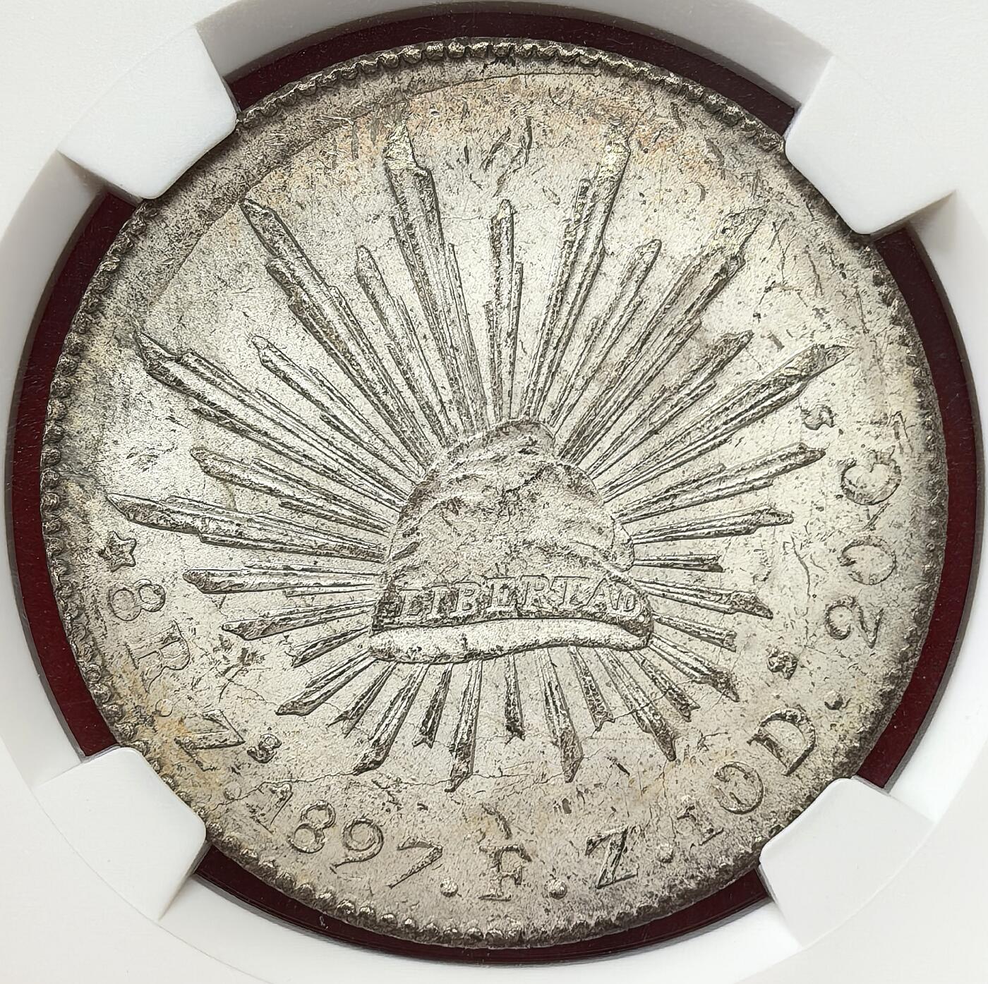 凡希社世界钱币微拍第二百八十二期 1897ZS墨西哥花边鹰洋NGC-MS63