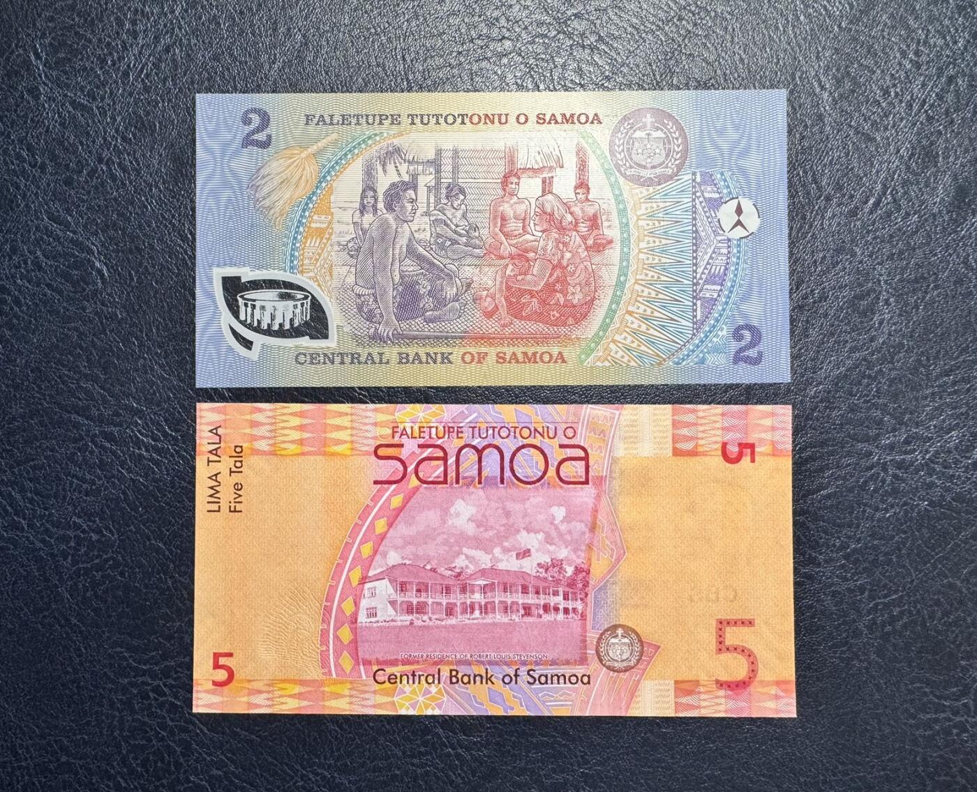 收藏联盟Quantum Auction 第371期拍卖  萨摩亚2012年5-100塔拉和2008年10塔拉1997年2塔拉  品相全新UNC