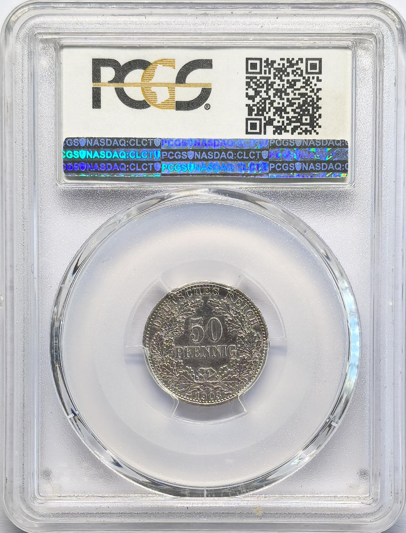 凡希社世界钱币微拍第二百八十二期 1903A德国50芬尼银币PCGS-AUD
