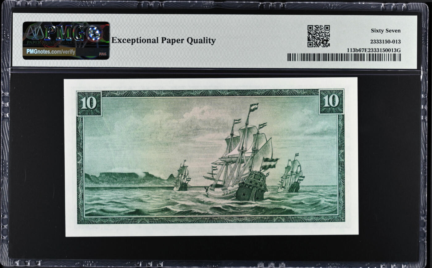 【Blue Auction】✨世界纸币精拍第533期【精】 南非 1967-74年10兰特 PMG67EPQ 高分 