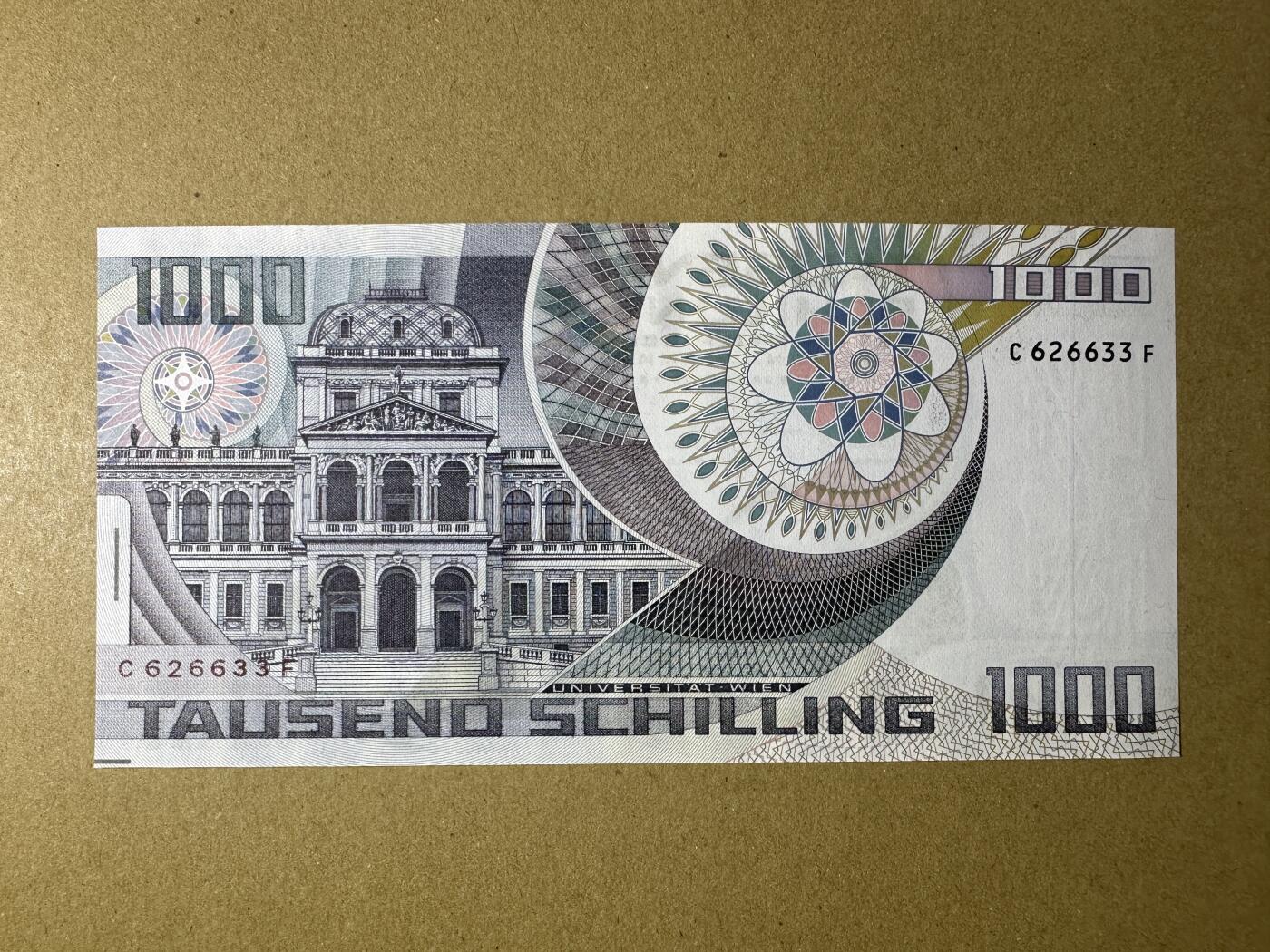 《张总收藏》164期-周日外币超精品 奥地利1000先令 UNC 1983年 薛定谔 无47