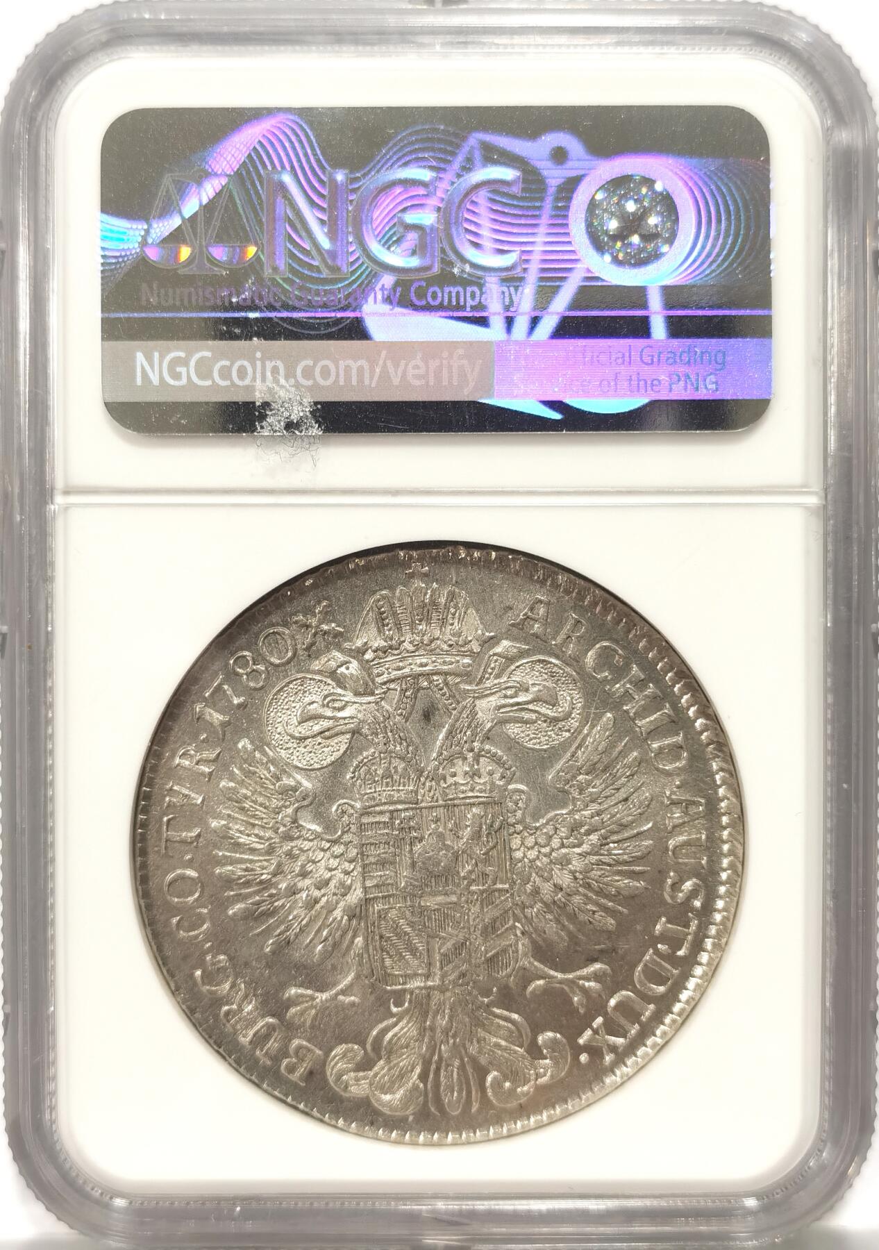 博洋堂“长夏未央”8月精品专场暨第089期（全场包邮） NGC MS61 根茨堡1780大奶妈原铸泰勒，H27版本少见。NGC按照达文波特目录标注，数量不具参考性