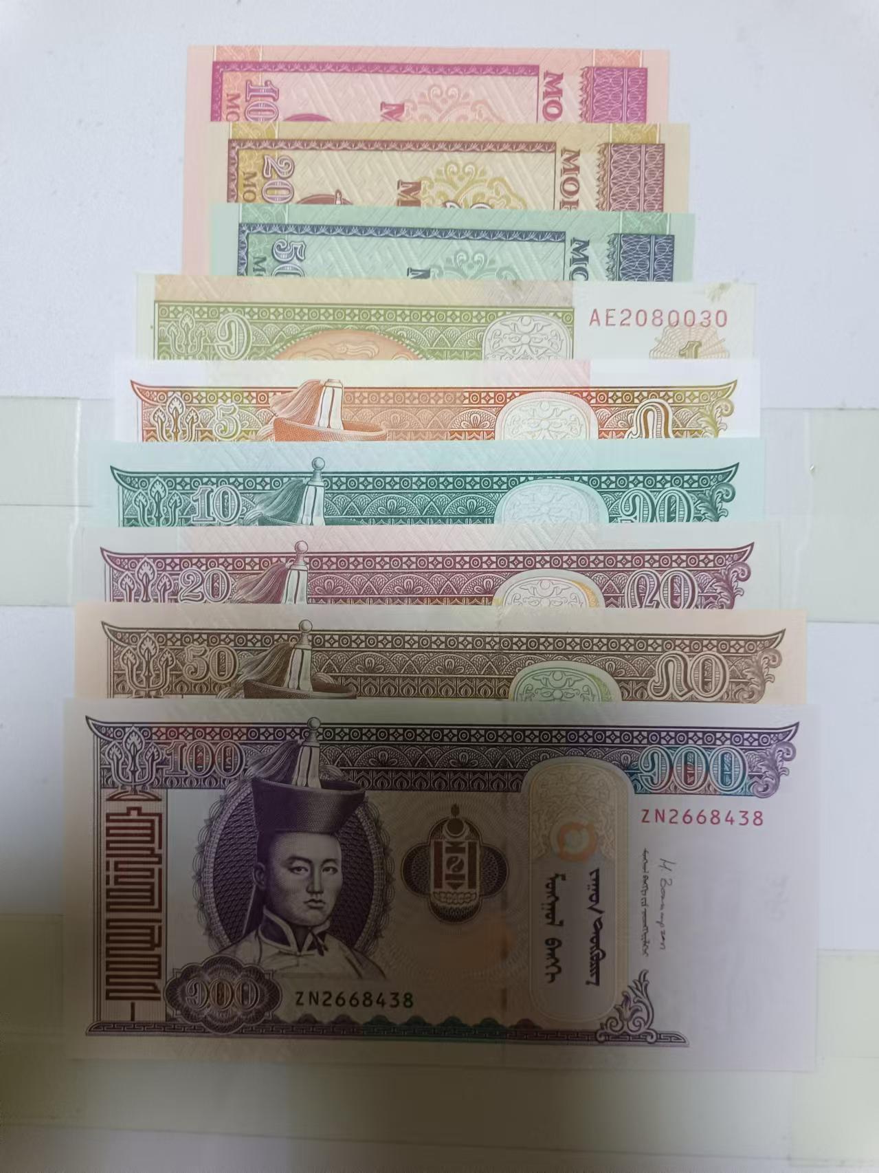 【20240829】非全新纸币第160场 蒙古9张纸币