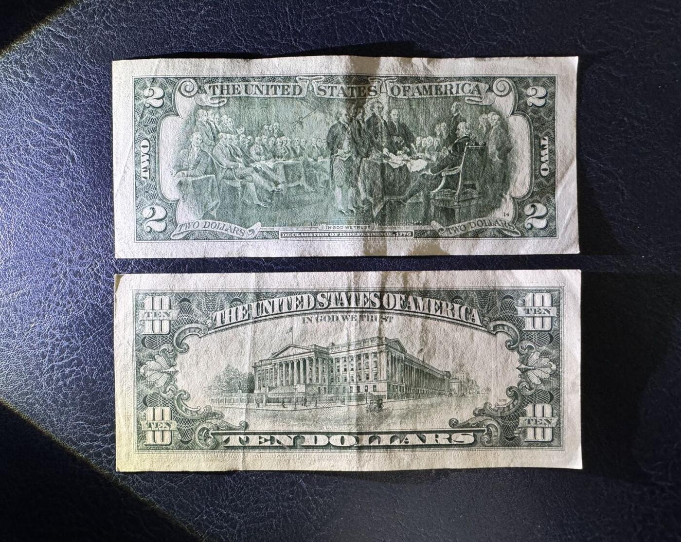 收藏联盟Quantum Auction 第371期拍卖  美国联邦1990年10元和2017年2元 品相如图