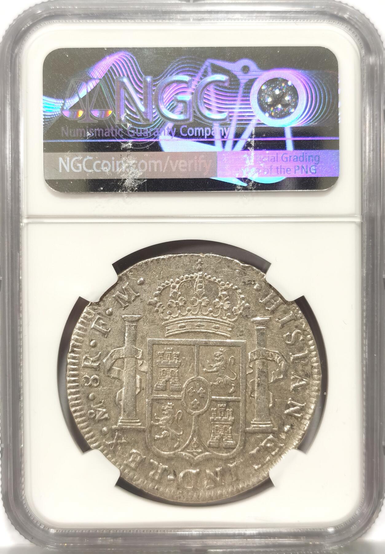 博洋堂“长夏未央”8月精品专场暨第089期（全场包邮） NGC AU53 墨西哥1790年卡三过渡版，外拍价格不断上升