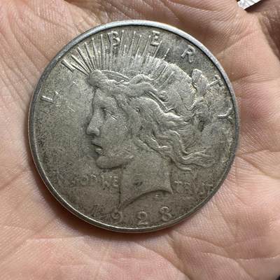 极美外币和章 -  1923年美国自由女神和平鸽1美元银币