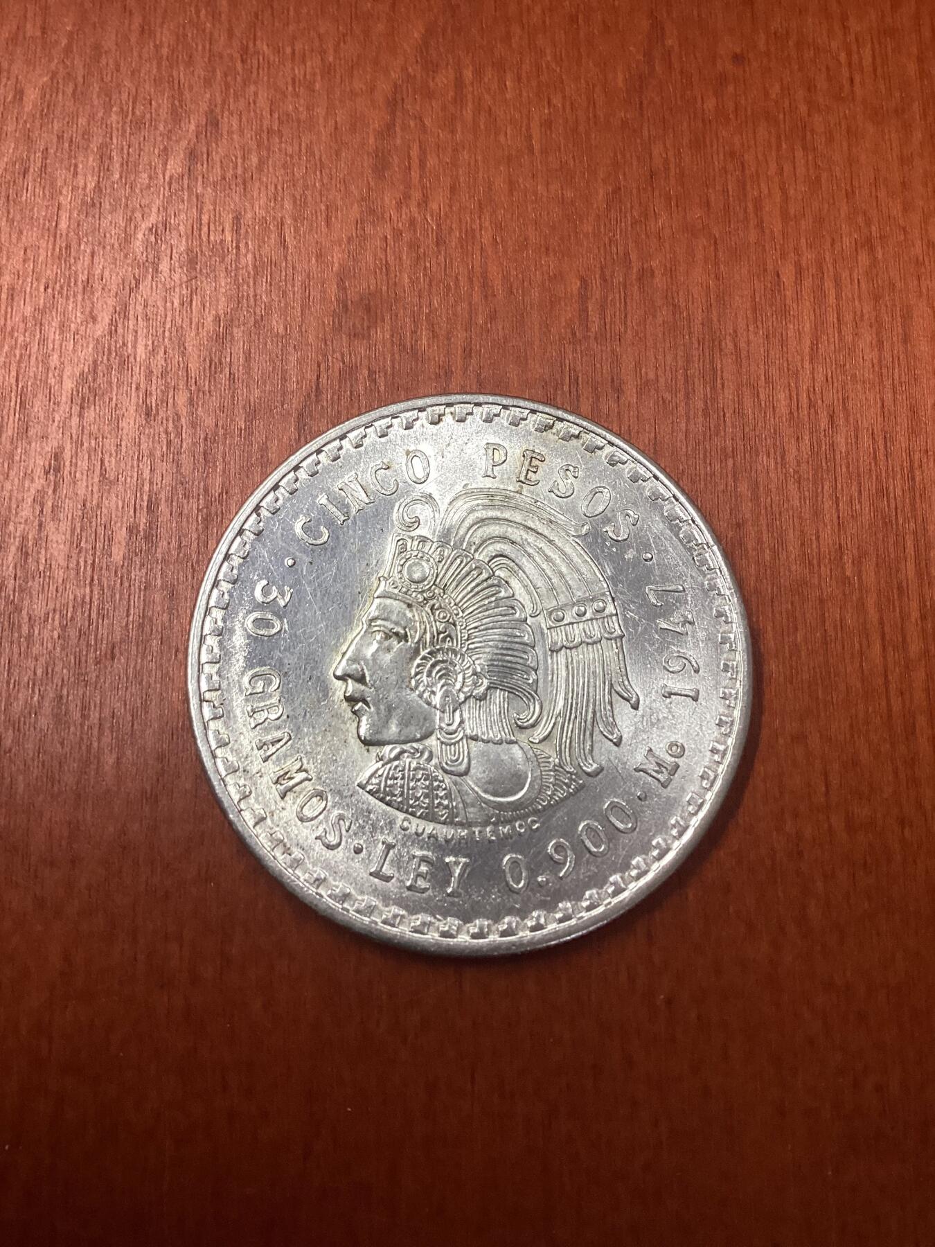 长老汇龙年精选第二十八场拍卖 1947墨西哥印第安人5比索银币