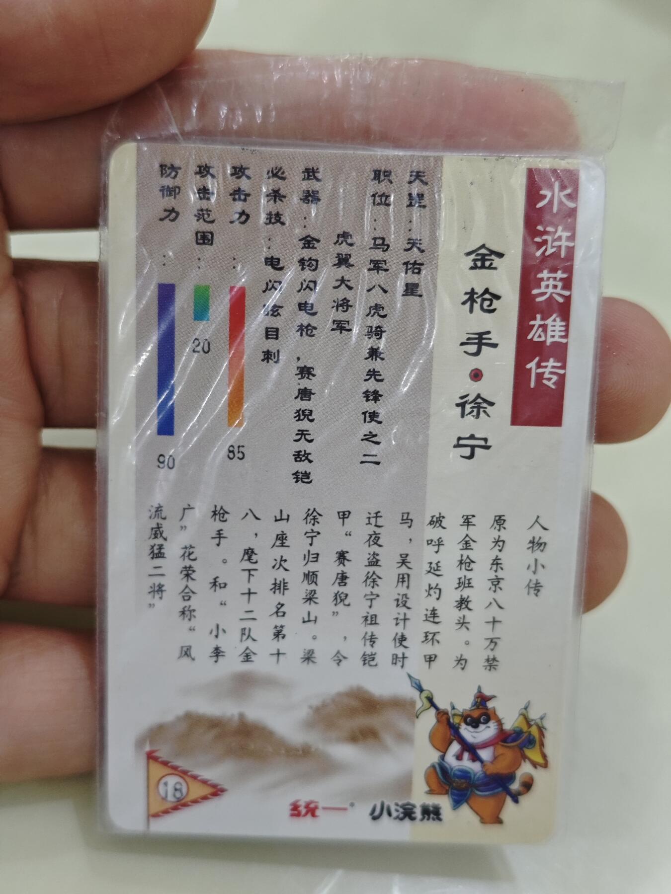 小浣熊水浒卡【软面热封闪卡】徐宁