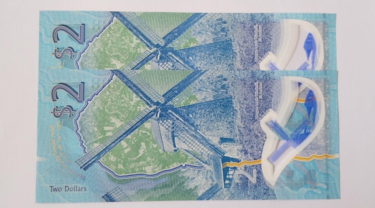 天和轩精品钱币第43场 全新UNC 巴巴多斯2塑料钞  靓号88   88