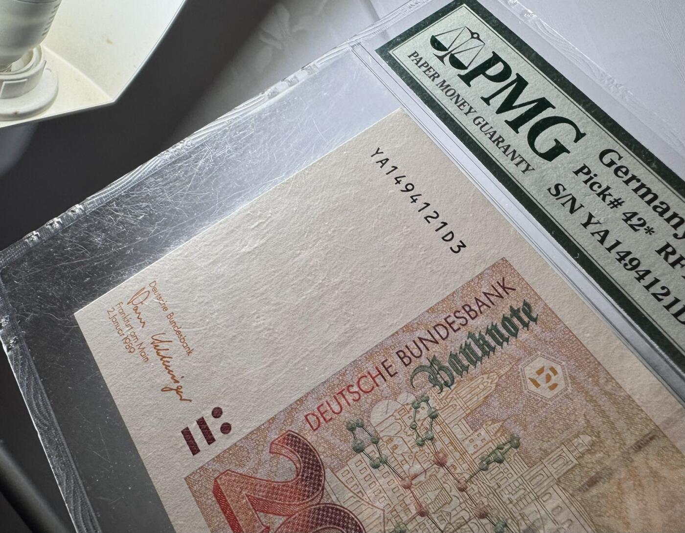 收藏联盟Quantum Auction 第372期拍卖  德国联邦1989年200马克 PMG65 补号 诺贝尔医学奖得主 埃尔利希