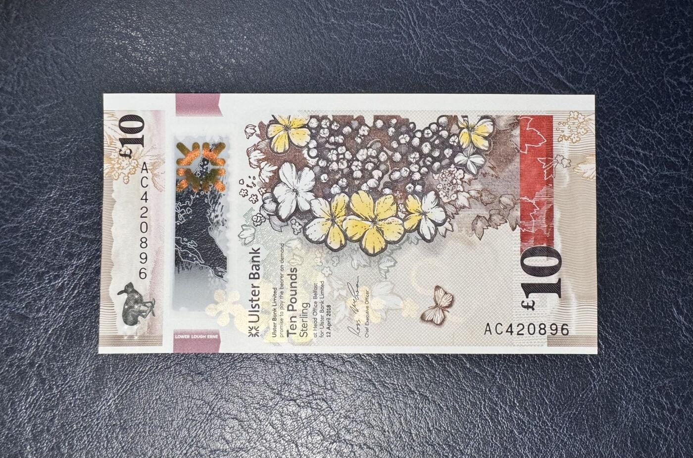 收藏联盟Quantum Auction 第372期拍卖  北爱尔兰阿斯特银行2018年10镑 品相全新UNC 