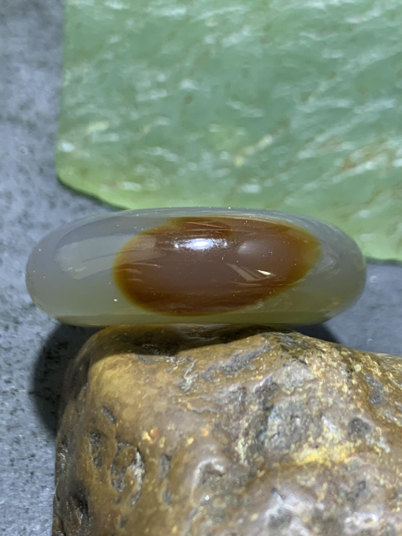 精美高玉化巴西玛瑙平安扣一个