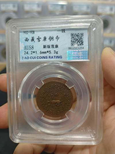 西藏铜币专场 - 西藏铜币新雪康保粹评级币
