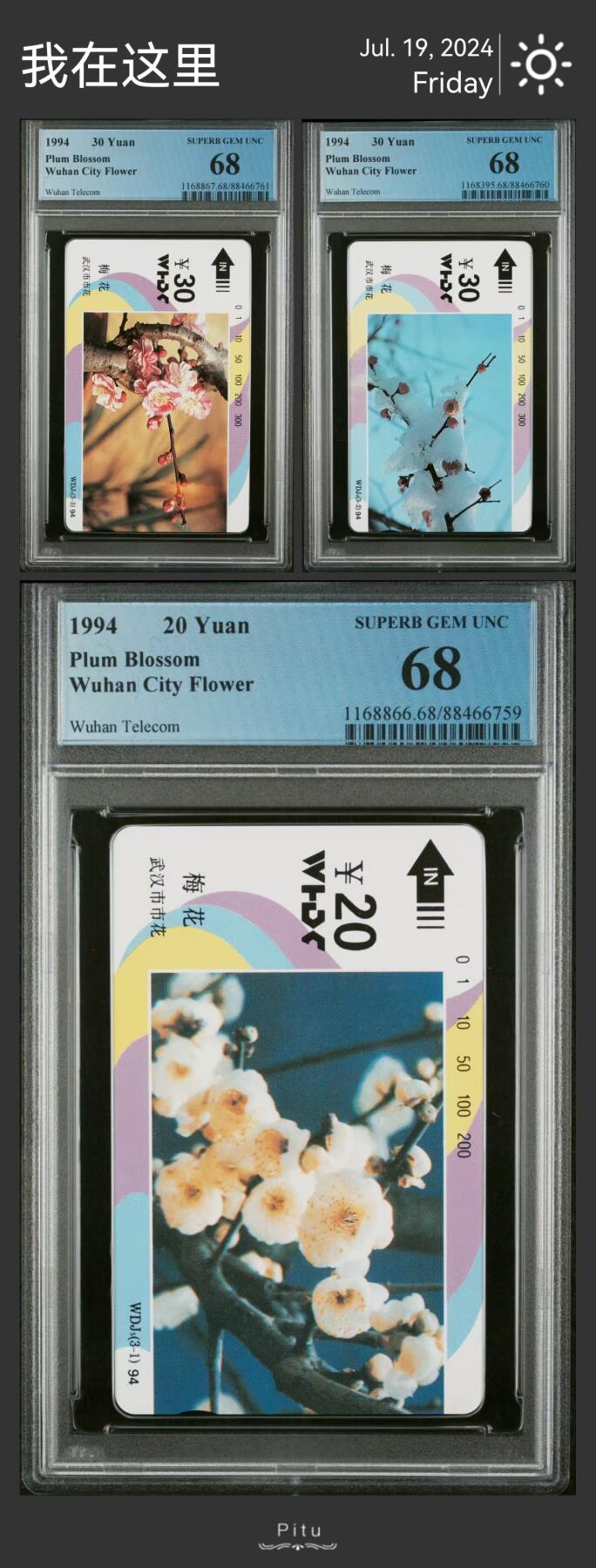 【琪哥网】美评PCGS磁卡专场(八） 【PCGS68】武汉市花