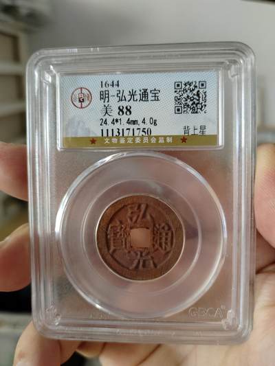 历代古钱币及藏币专场 - 南明弘光通宝公博评级币