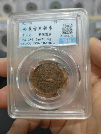 西藏铜币专场 - 西藏铜币新雪康保粹评级币