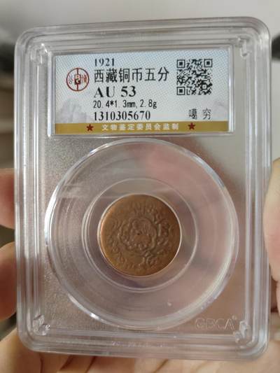 西藏铜币专场 - 西藏铜币噶穷五分公博评级币