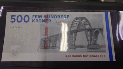 【世界钱币】精选微拍第132期暨2024年第43期  各类库存杂货 丹麦500克朗 全新绝品无4