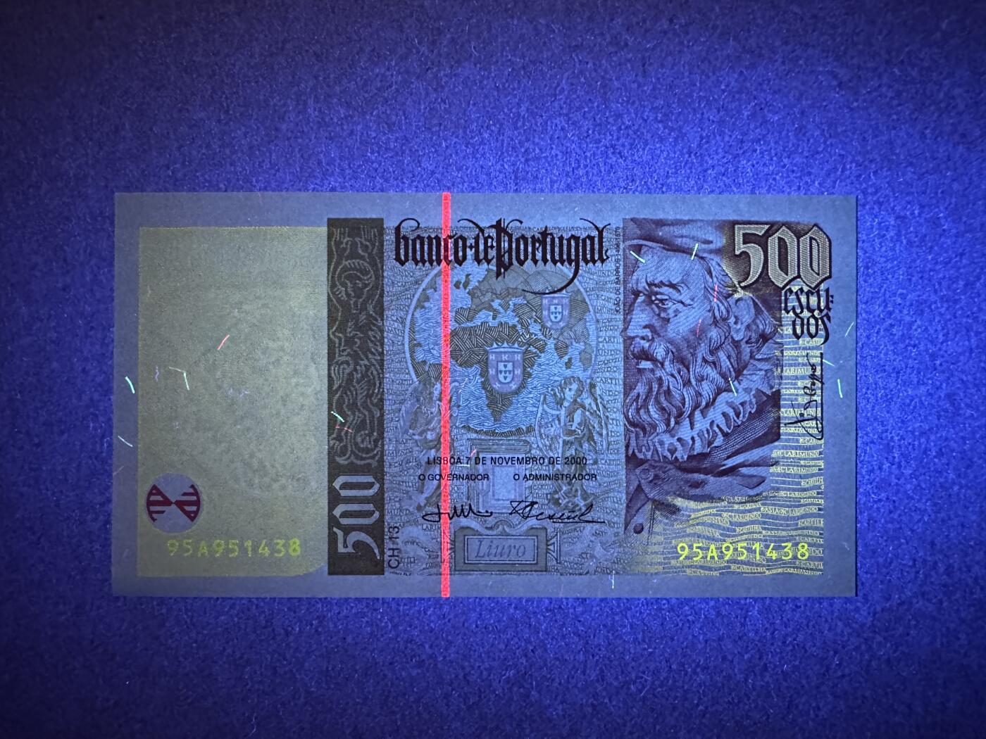 《张总收藏》165期-周日外币超精品 葡萄牙500埃斯库多 UNC 末版