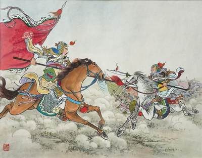 说唐封面原稿彩色画稿姚柏绘画16幅完整一套 说唐封面原稿彩色画稿姚柏绘画16幅完整一套