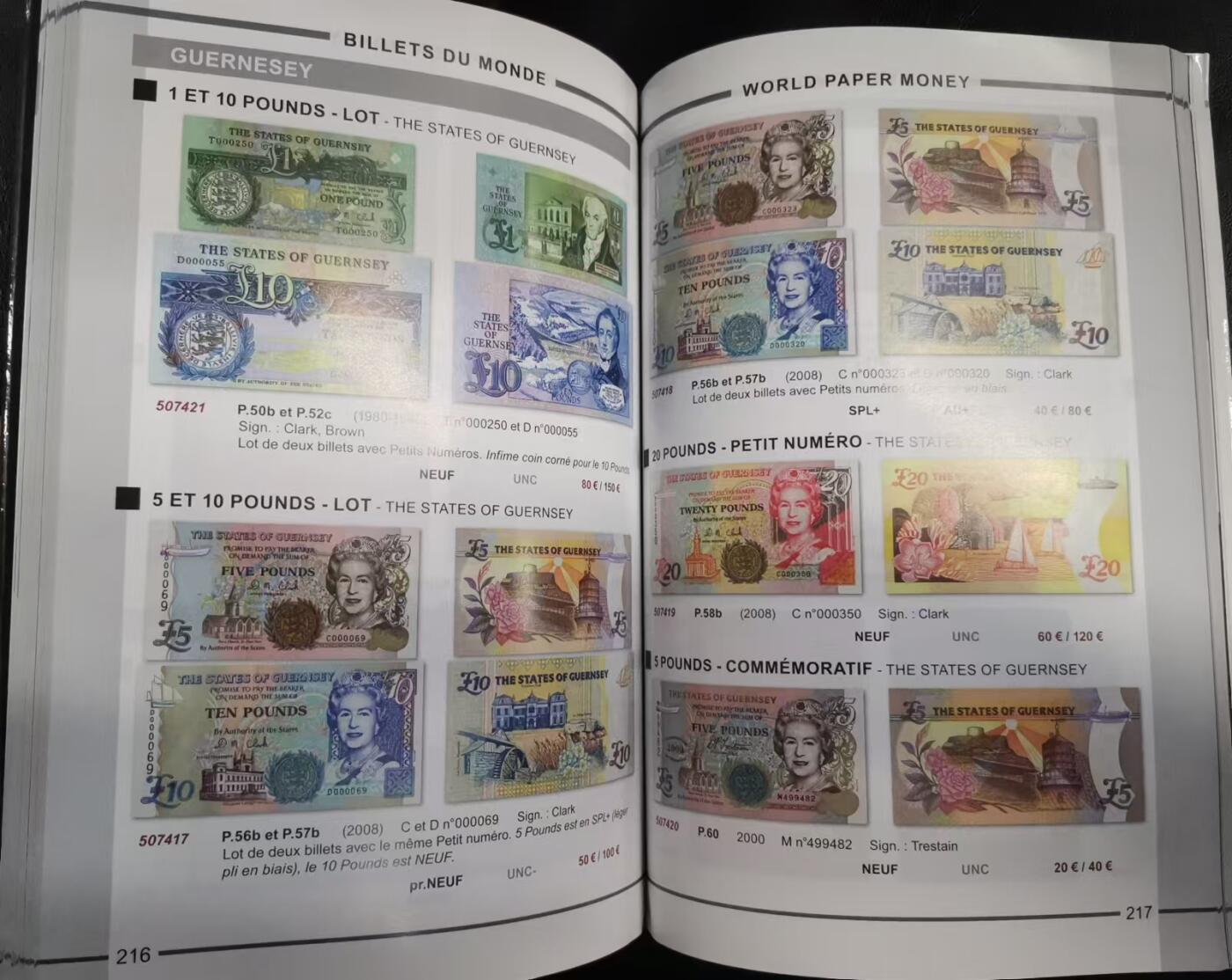 《张总收藏》165期-周日外币超精品 (Live Auction法国cgb.fr印刷，原装进口9成新)法属&世界纸币目录2024年4月版