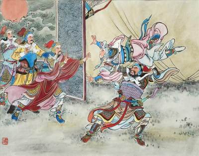 说唐封面原稿彩色画稿姚柏绘画16幅完整一套 说唐封面原稿彩色画稿姚柏绘画16幅完整一套