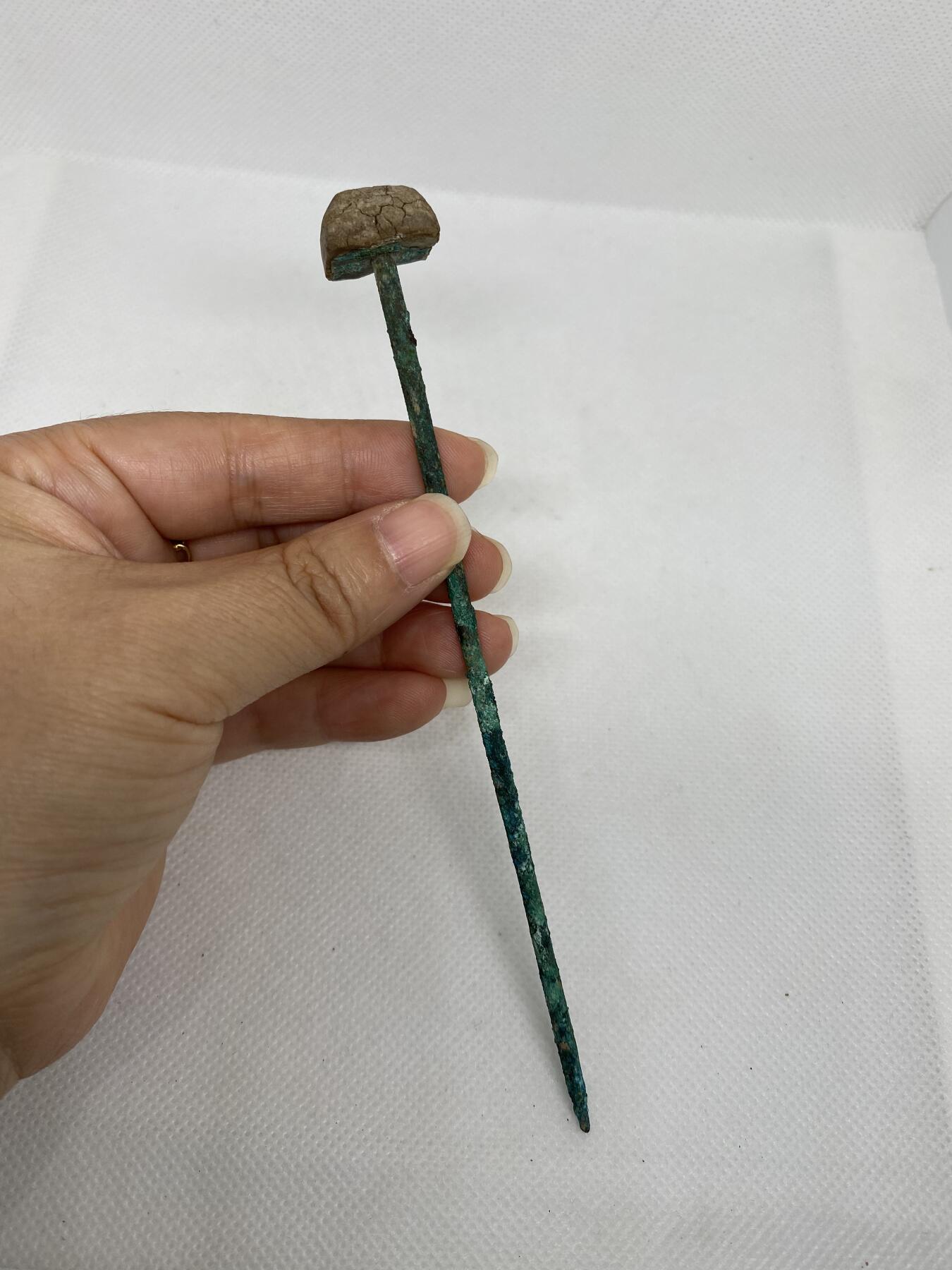 明代铜簪子，尺寸14.2厘米，品相如图，200包快递