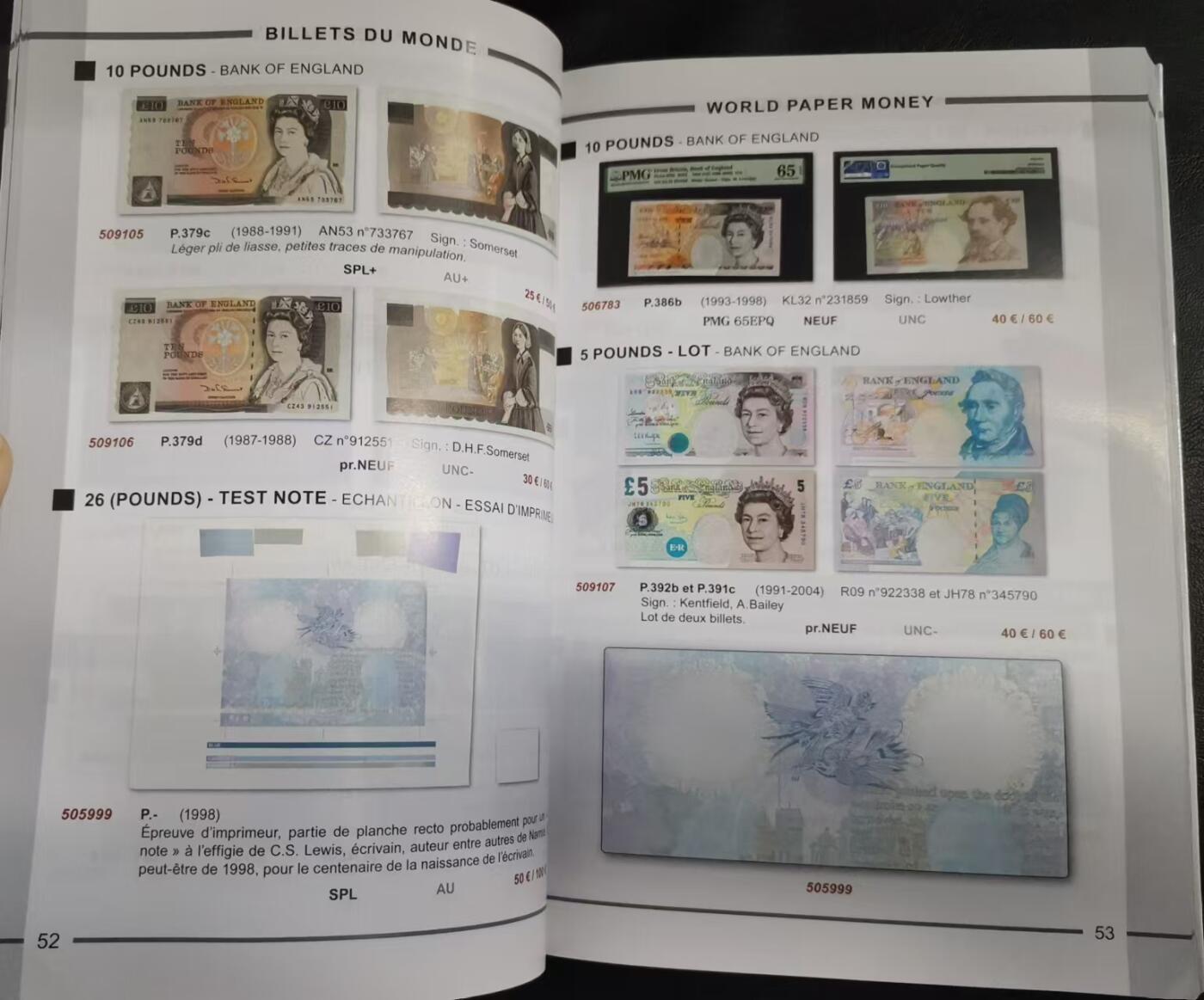 《张总收藏》165期-周日外币超精品 (Live Auction法国cgb.fr印刷，原装进口9成新)法属&世界纸币目录2024年4月版