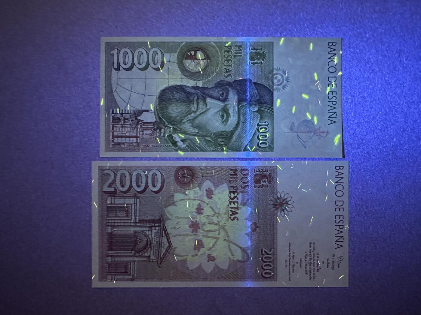 《张总收藏》165期-周日外币超精品 西班牙1000、2000比塞塔2张 UNC 1992年末版
