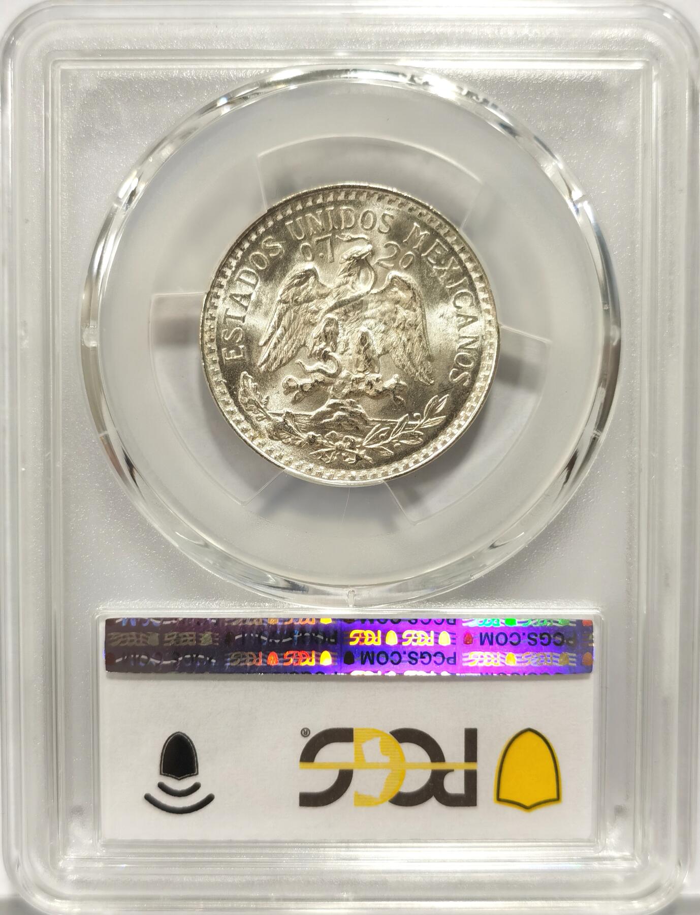 博洋堂“长夏未央”8月精品专场暨第089期（全场包邮） PCGS MS67 墨西哥1944年50分鹰洋银币，极品高分