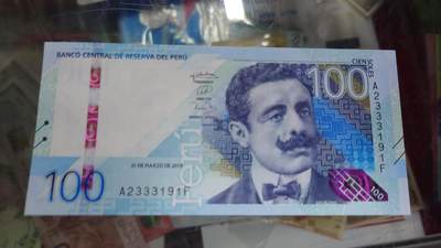 【世界钱币】精选微拍第132期暨2024年第43期  各类库存杂货 2019年秘鲁100比索 全新绝品无47尾号 191