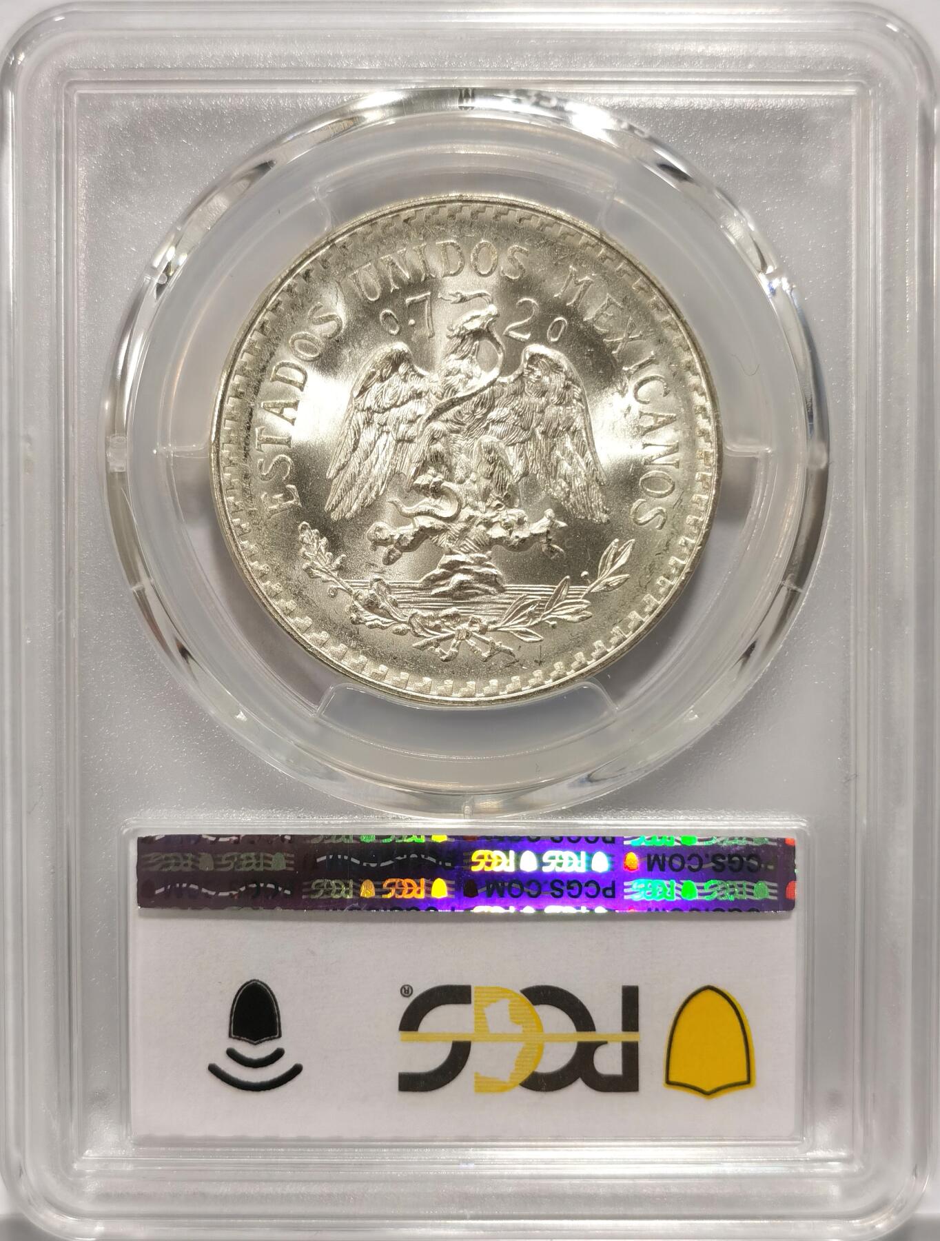 博洋堂“长夏未央”8月精品专场暨第089期（全场包邮） PCGS MS66 墨西哥1944年1比索鹰洋银币，极品高分