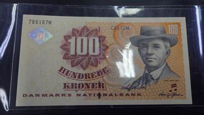 【世界钱币】精选微拍第132期暨2024年第43期  各类库存杂货 2007年丹麦100克朗 浮雕版 全新绝品