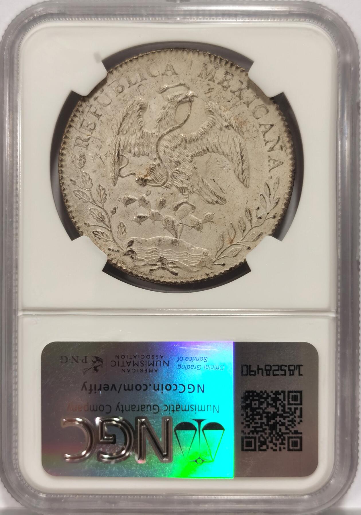 博洋堂“长夏未央”8月精品专场暨第089期（全场包邮） NGC MS61 墨西哥1897年ZS FZ版鹰洋，关门年份，原生态包浆，滴水未下