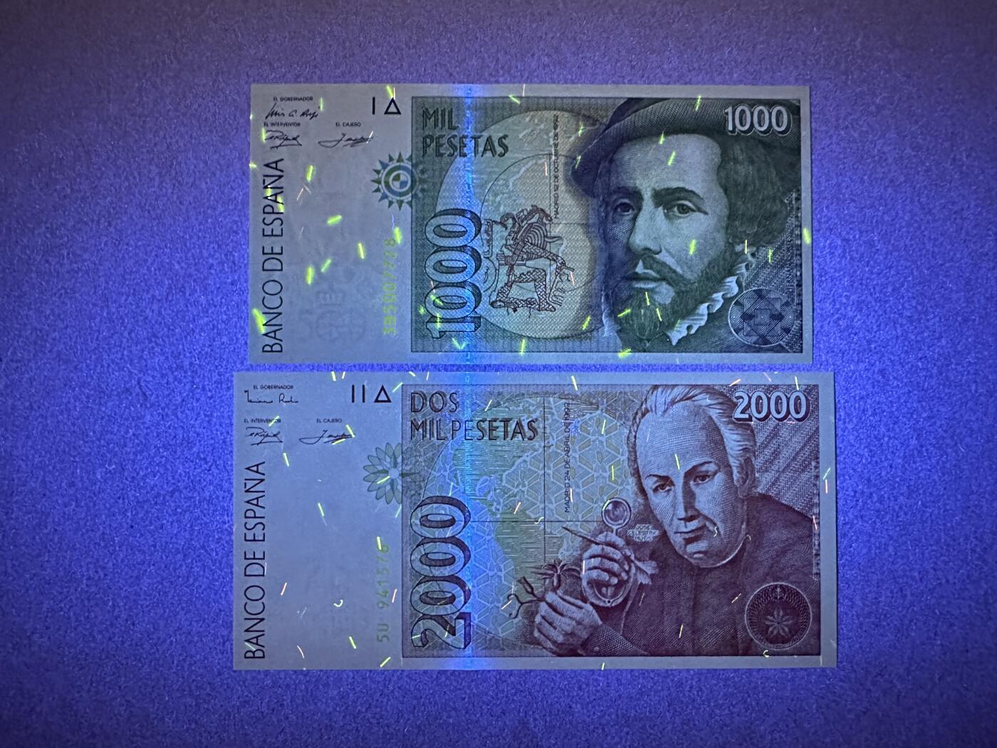 《张总收藏》165期-周日外币超精品 西班牙1000、2000比塞塔2张 UNC 1992年末版