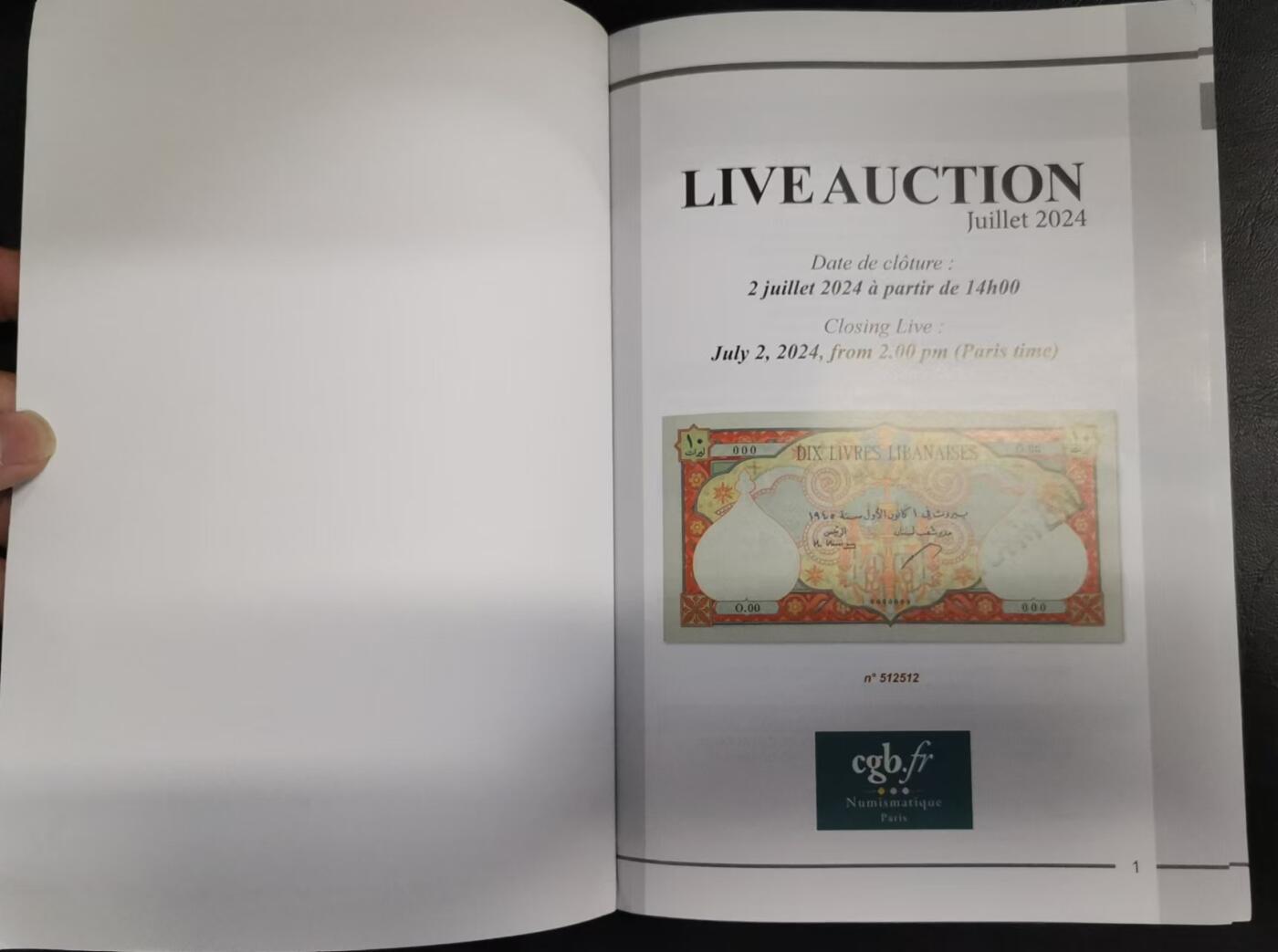 《张总收藏》165期-周日外币超精品 (Live Auction法国cgb.fr印刷，原装进口9成新)法属&世界纸币目录2024年7月最新版