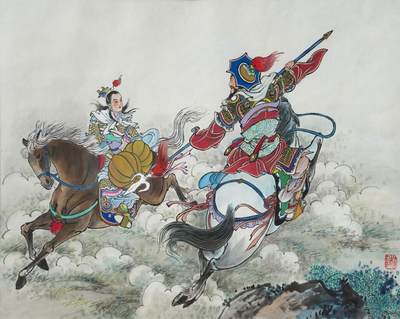 说唐封面原稿彩色画稿姚柏绘画16幅完整一套 说唐封面原稿彩色画稿姚柏绘画16幅完整一套